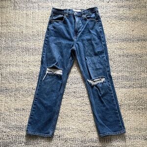 Abercrombie & Fitch Ankle Straight Ultra High Rise Jeans